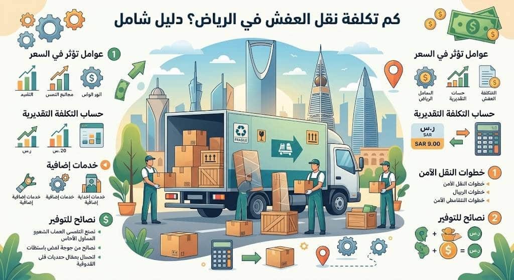 كم تكلفة نقل العفش في الرياض؟ دليل شامل